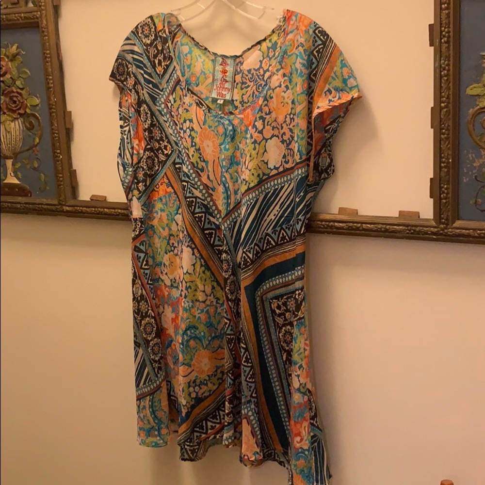 Johnny was silk tunic